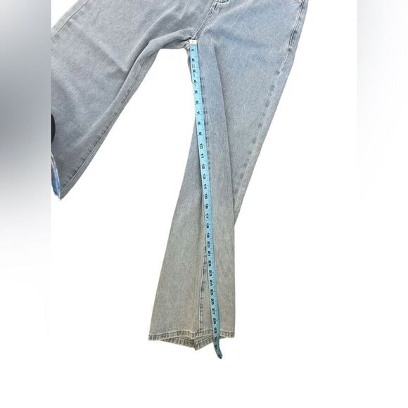 HDLTE Women Wide Leg Jeans High Waist Baggy Asymmetrical Waist Jeans Size Small - Picture 14 of 14